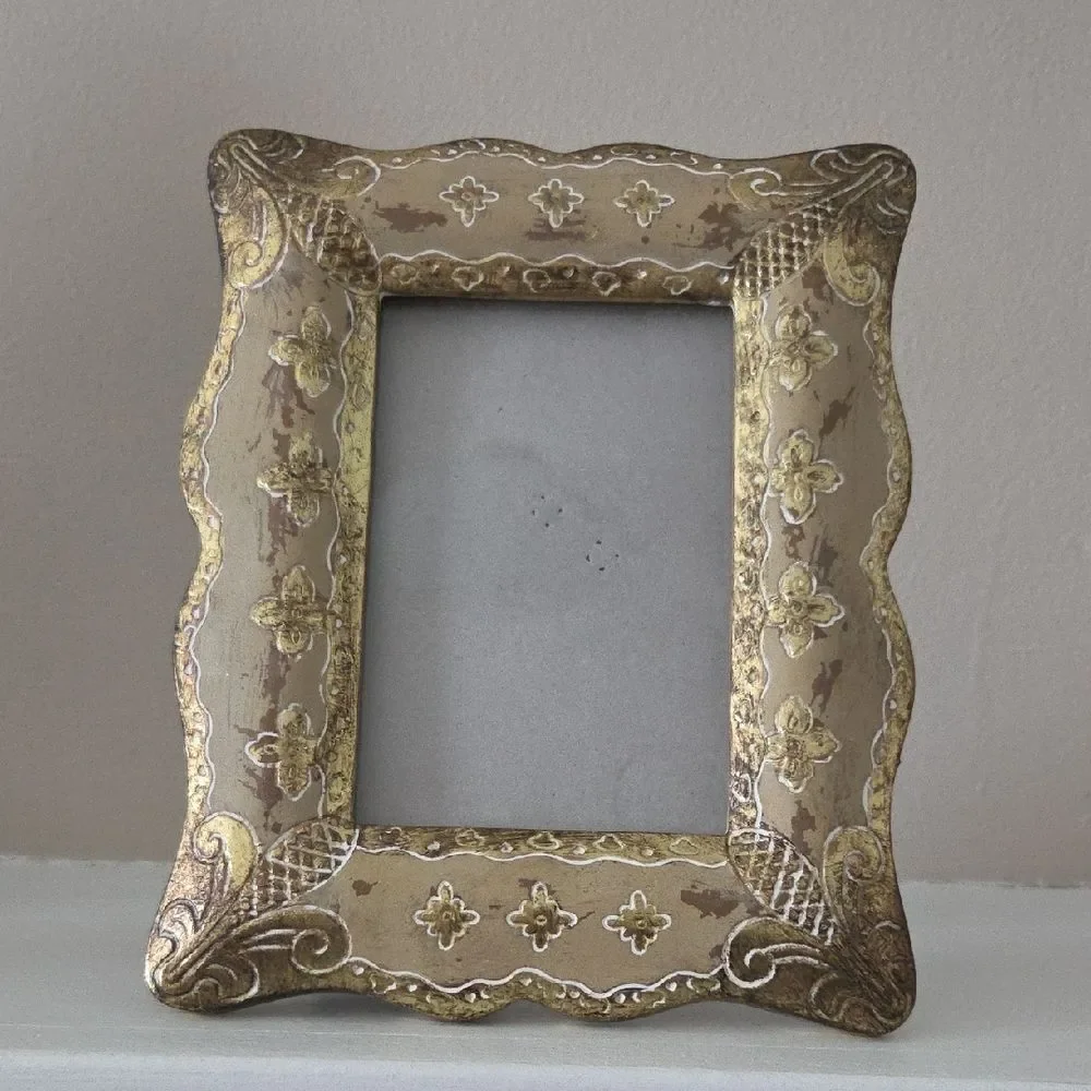Elegant Gold and Brown Decorative Frame
